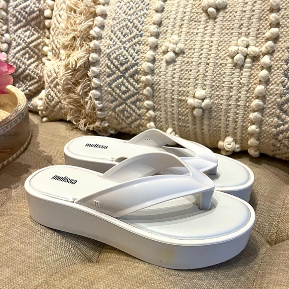 Melissa Shoes - Melissa White Platform Sandals